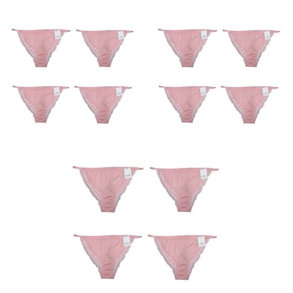 Auden Intimates Baby Pink Lace Back Cheeky Undies - Size 2X - Bundle of 12 - Picture 1 of 5